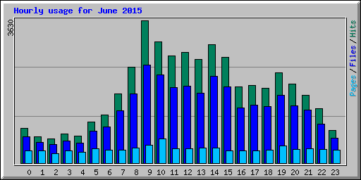 Hourly usage for June 2015