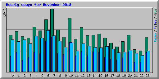 Hourly usage for November 2018