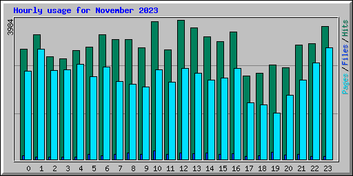 Hourly usage for November 2023