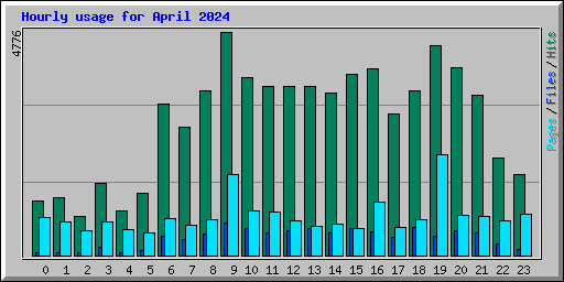 Hourly usage for April 2024